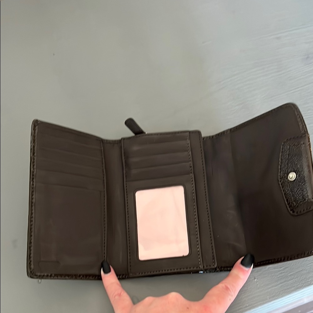 Coach Tan and Black Women's Wallet - Picture 3 of 5